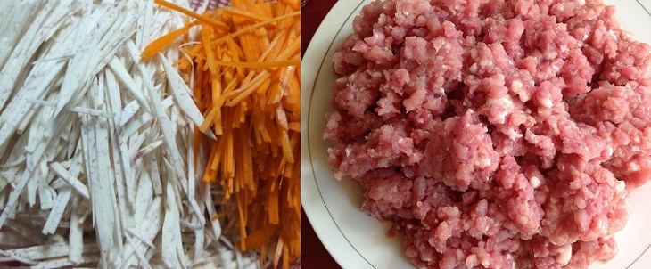 Nguyên liệu làm chả giò rế khoai môn cho 2 phần ăn