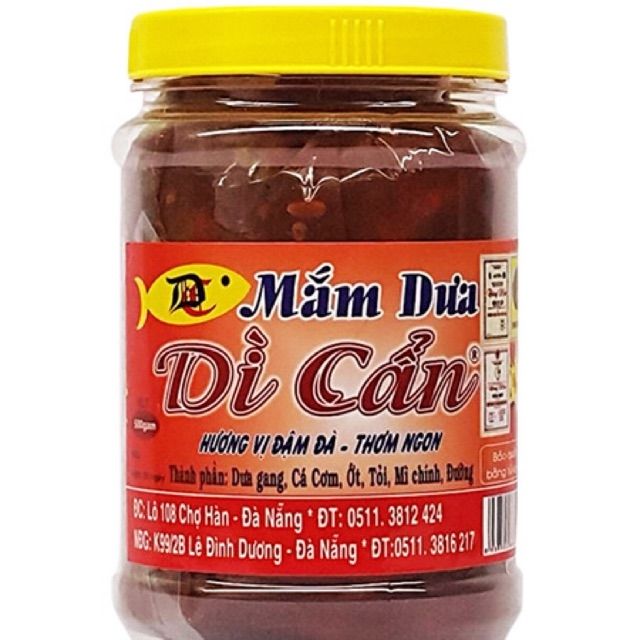 Đặc điểm mắm dưa cà Dì Cẩn