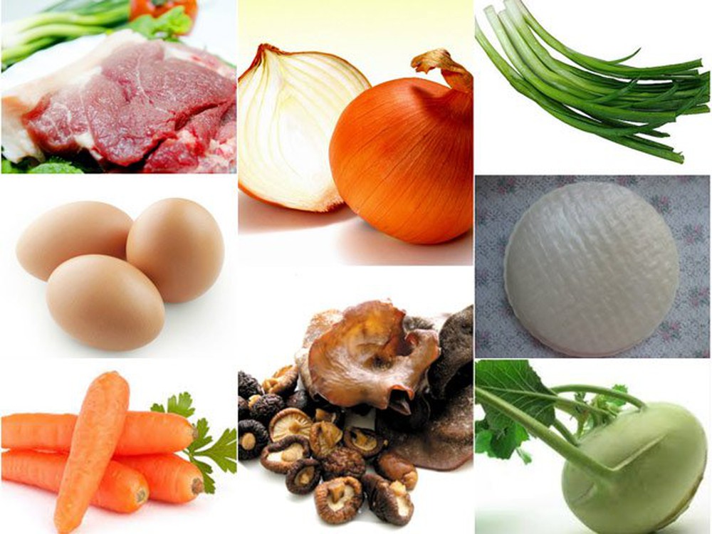 Nguyên liệu cần cho cách làm nem cuốn chay